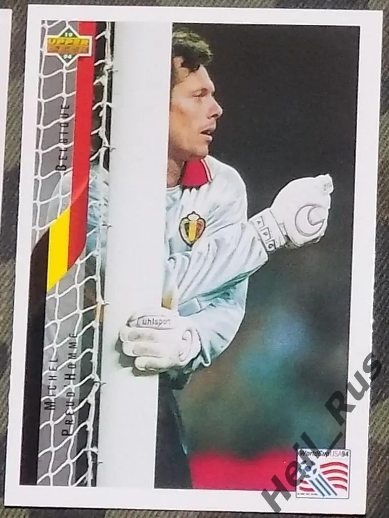 Футбол. Карточка Michel Preud'Homme/Мишель Прюдомм (Бельгия) Чемпионат Мира 1994