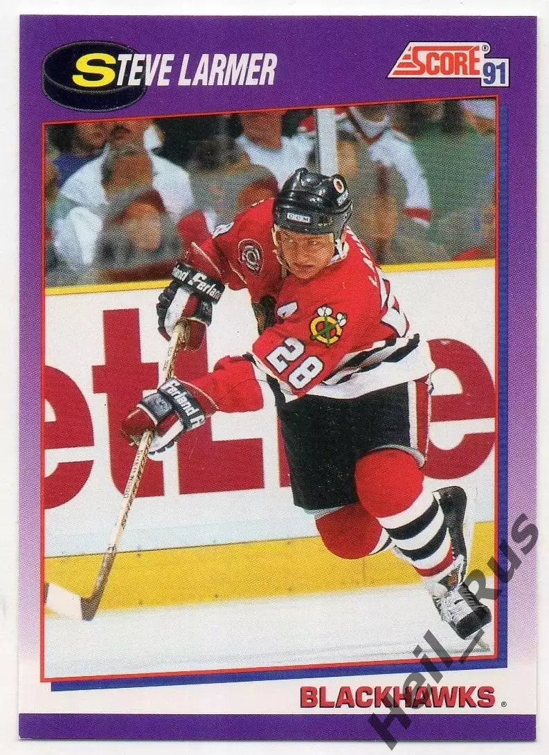 Карточка Steve Larmer / Стив Лармер (Chicago Blackhawks/Чикаго Блэкхокс) НХЛ/NHL