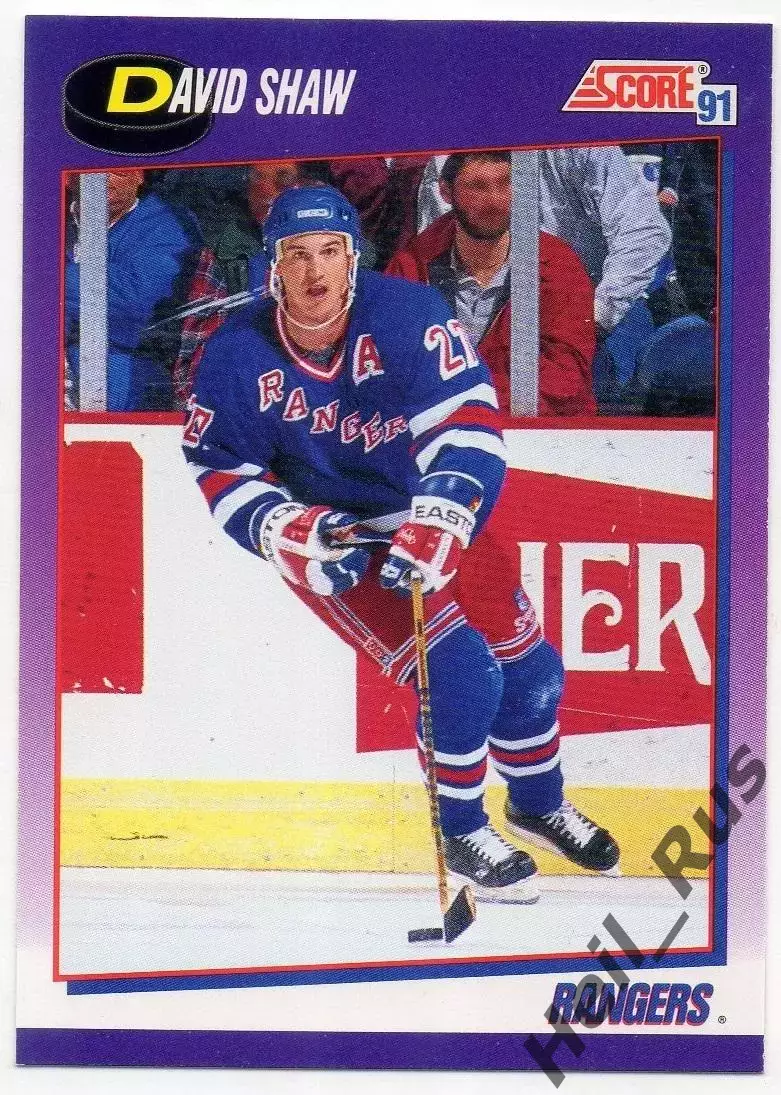 Хоккей Карточка David Shaw/Дэвид Шоу New York Rangers/Нью-Йорк Рейнджерс NHL НХЛ
