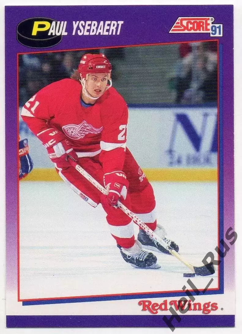 Карточка Paul Ysebaert/Пол Айзеберт Detroit Red Wings/Детройт Ред Уингз НХЛ/NHL