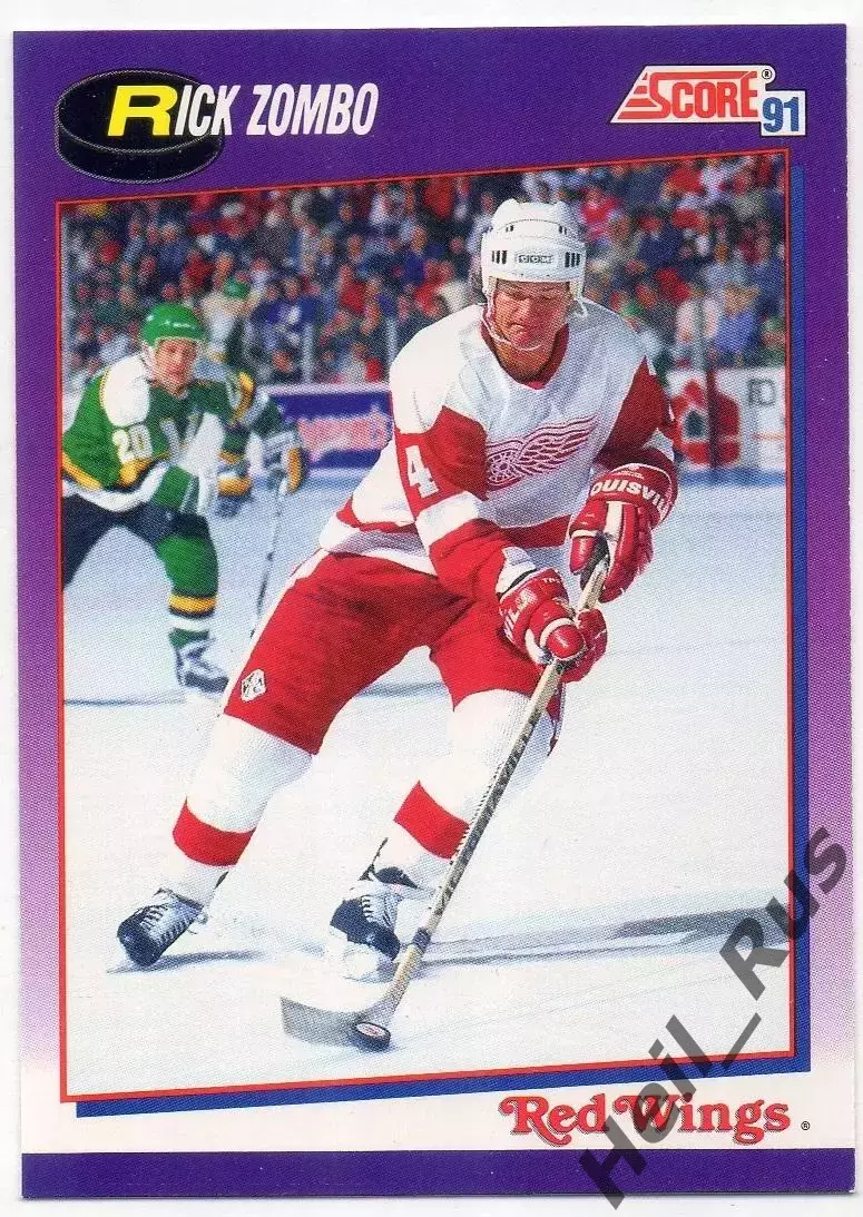 Хоккей Карточка Rick Zombo/Рик Зомбо Detroit Red Wings/Детройт Ред Уингз NHL НХЛ