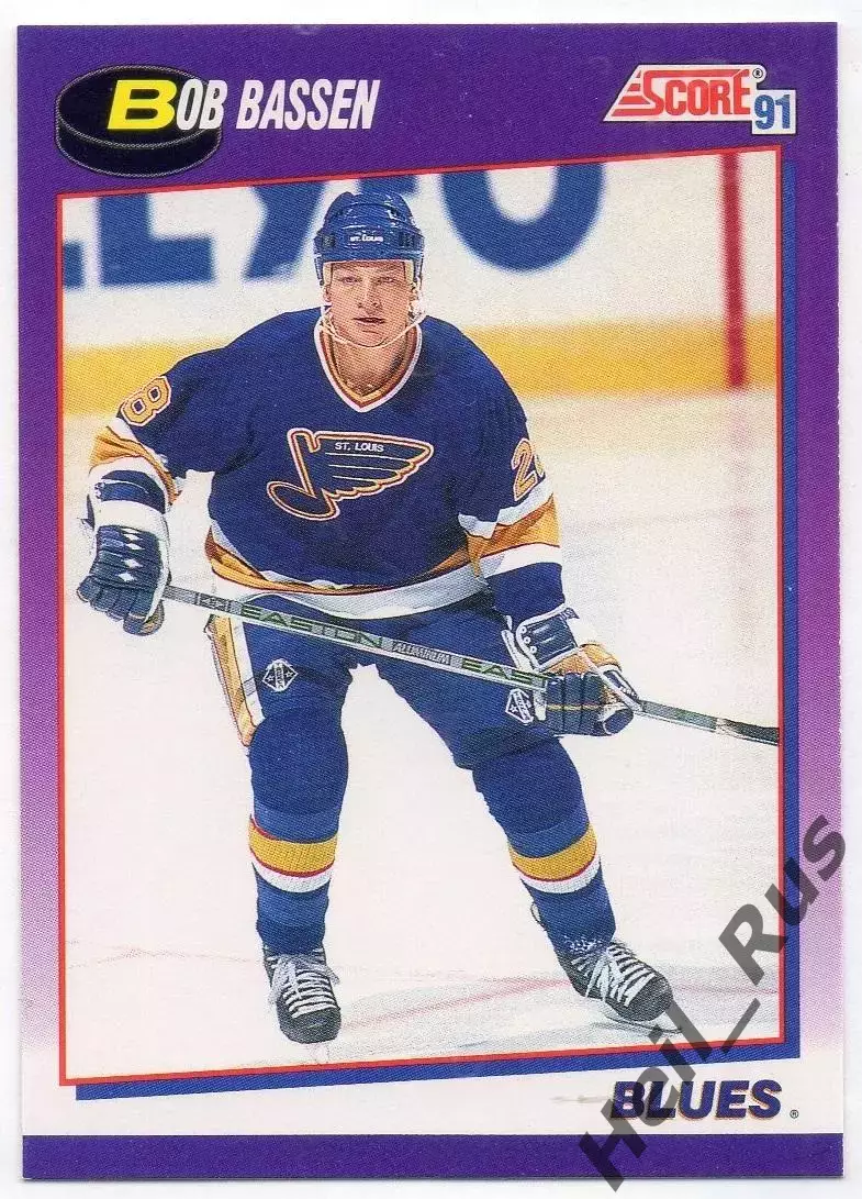 Хоккей Карточка Bob Bassen/Боб Бассен (St. Louis Blues/Сент-Луис Блюз) НХЛ/NHL