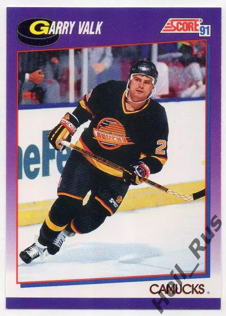 Хоккей Карточка Garry Valk/Гарри Валк Vancouver Canucks/Ванкувер Кэнакс НХЛ/NHL