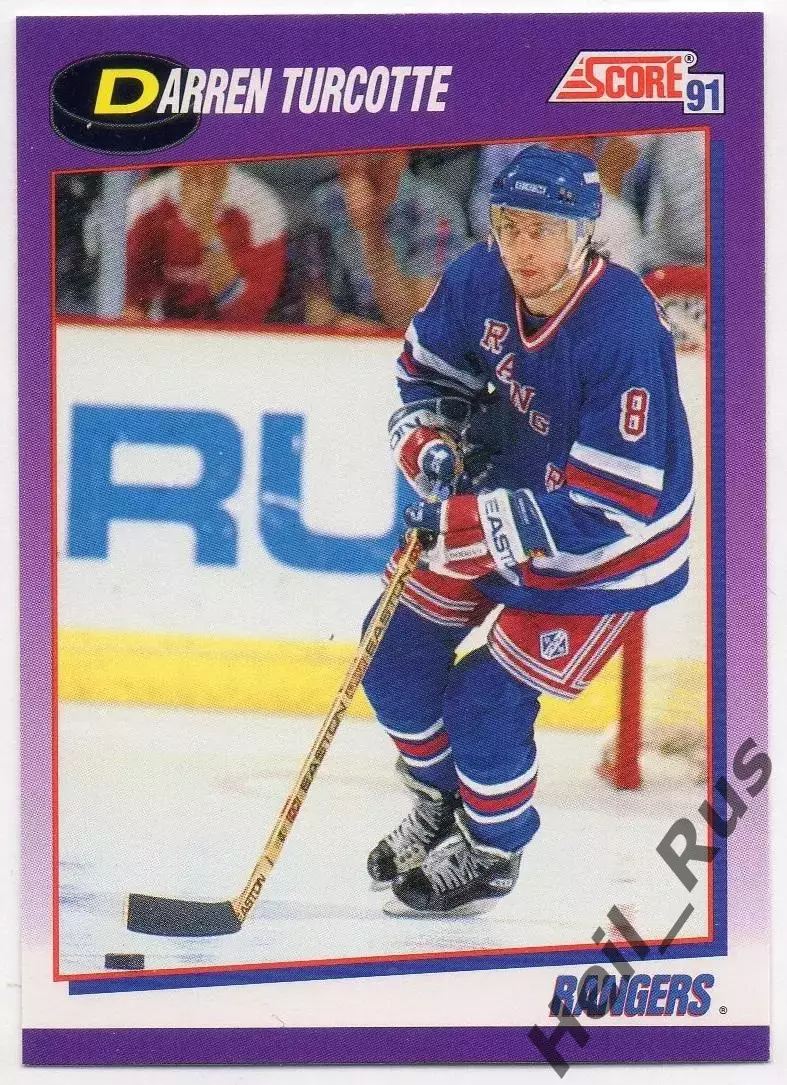 Карточка Darren Turcotte/Даррен Тэркотт (Rangers/Нью-Йорк Рейнджерс) НХЛ/NHL