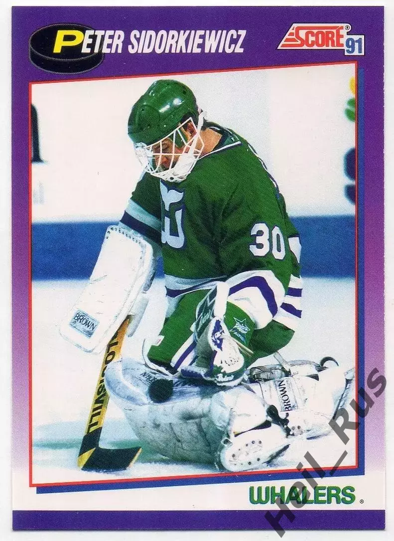 Карточка Peter Sidorkiewicz/Питер Сидоркевич (Hartford Whalers/Хартфорд) NHL/НХЛ