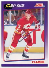 Хоккей; Карточка Carey Wilson/Кэри Уилсон Calgary Flames/Калгари Флэймз НХЛ/NHL