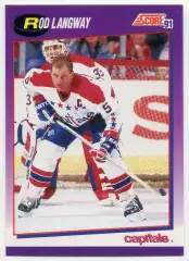 Карточка Rod Langway/Род Лэнгуэй Washington Capitals/Вашингтон Кэпиталз НХЛ/NHL