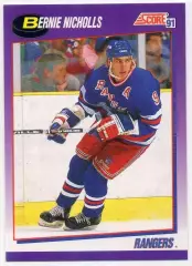Хоккей. Карточка Берни Николлс (New York Rangers/Нью-Йорк Рейнджерс) NHL/НХЛ