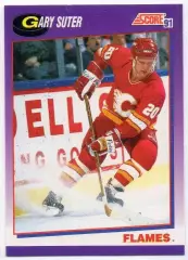 Хоккей; Карточка Gary Suter/Гэри Сутер (Calgary Flames / Калгари Флэймз) НХЛ/NHL
