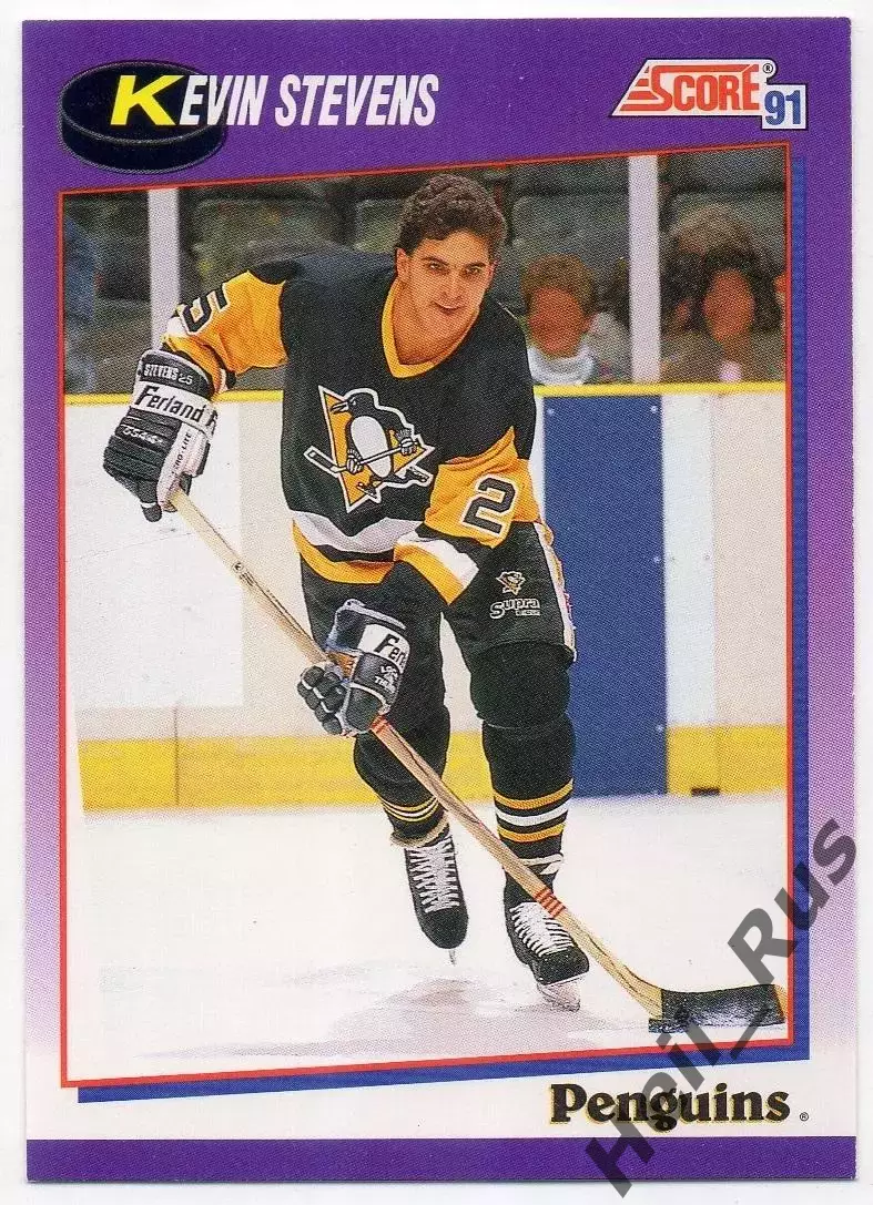 Хоккей. Карточка Кевин Стивенс (Pittsburgh Penguins/Питтсбург Пингвинз) НХЛ/NHL
