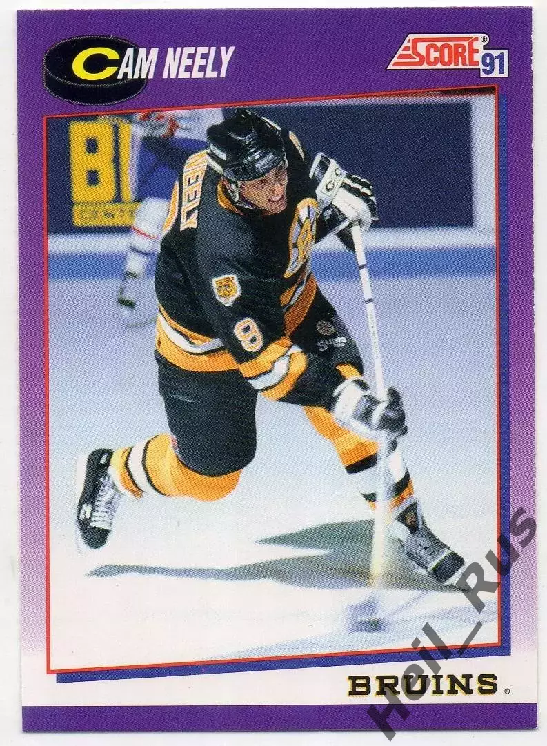 Хоккей; Карточка Cam Neely/Кэм Нили Boston Bruins/Бостон Брюинз НХЛ/NHL 1991/92