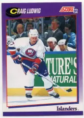 Карточка Craig Ludwig/Крэйг Людвиг New York Islanders/Нью-Йорк Айлендерс NHL/НХЛ