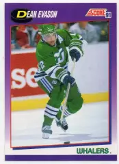Хоккей Карточка Dean Evason/Дин Эвасон Hartford Whalers/Хартфорд Уэйлерс NHL НХЛ