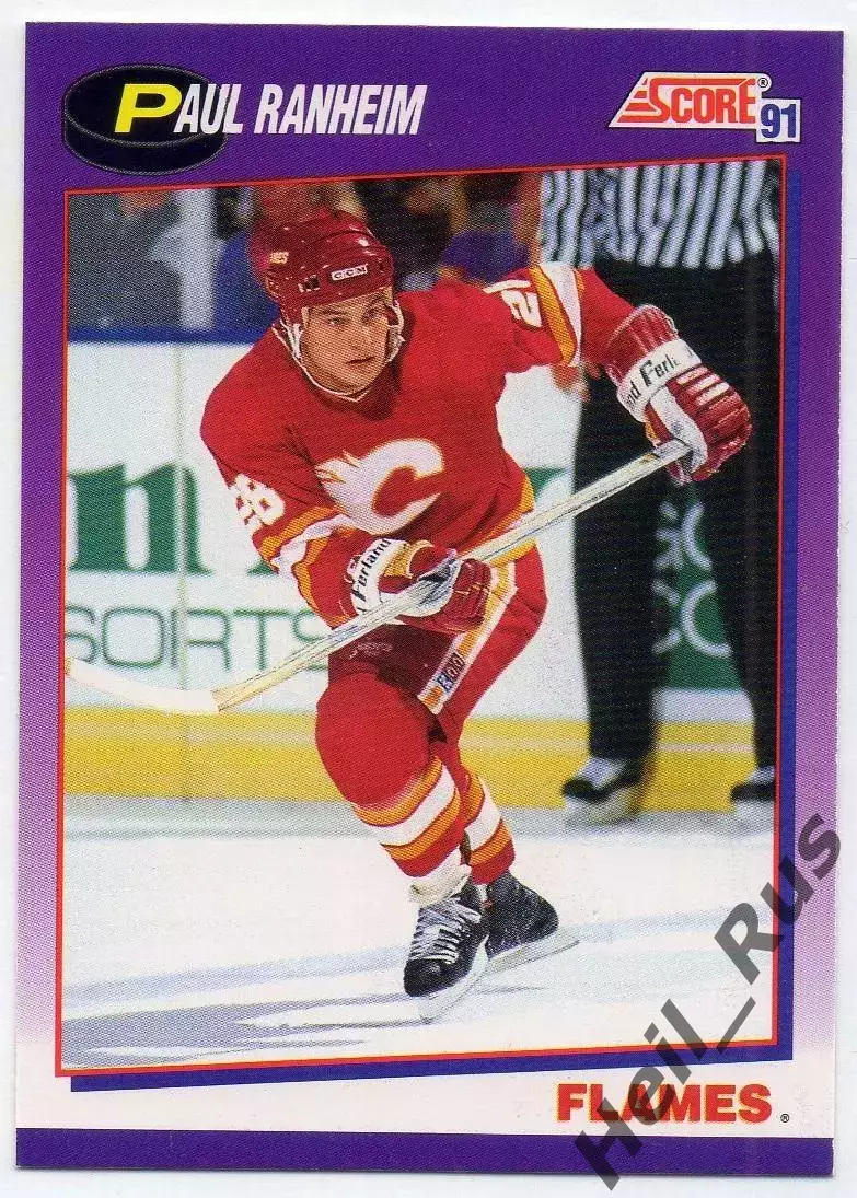 Хоккей. Карточка Paul Ranheim/Пол Ранхайм Calgary Flames/Калгари Флэймз, НХЛ/NHL
