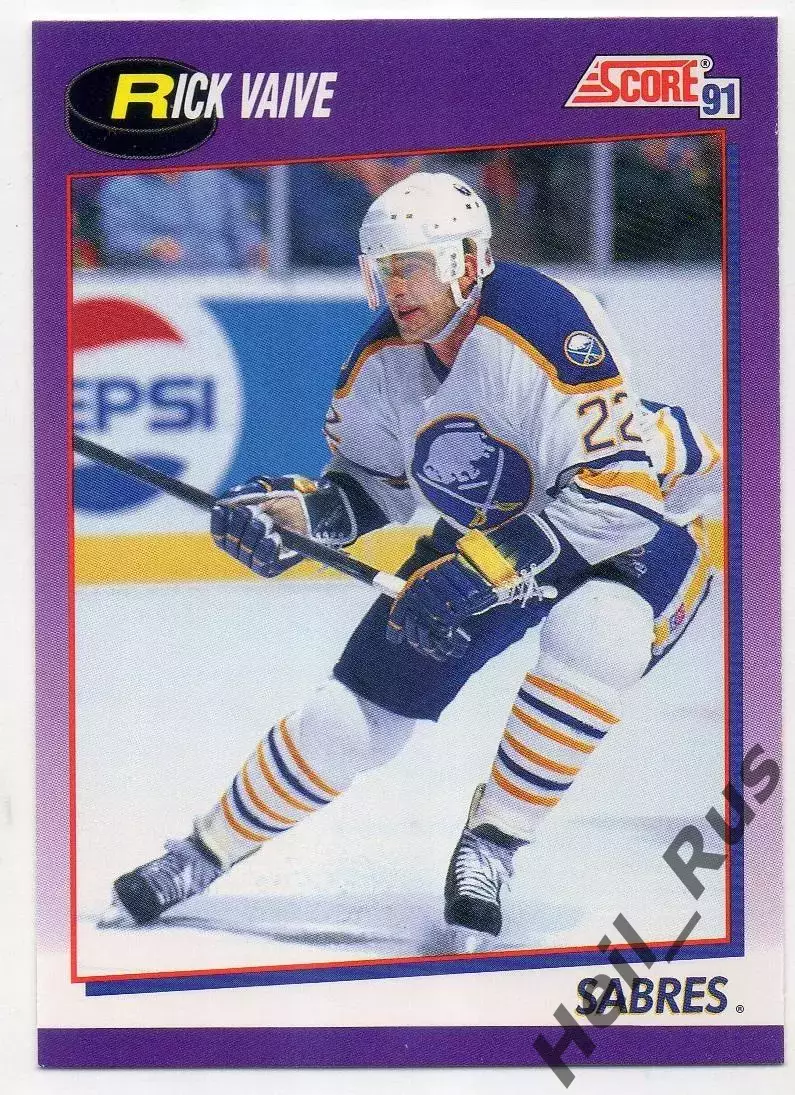 Хоккей. Карточка Rick Vaive/Рик Вэйв (Buffalo Sabres/Баффало Сейбрз) НХЛ / NHL