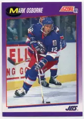Хоккей; Карточка Mark Osborne/Марк Осборн (Winnipeg Jets/Виннипег Джетс) НХЛ/NHL