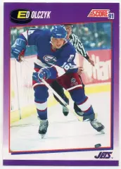Хоккей Карточка Ed Olczyk/Эд Ольчик Winnipeg Jets/Виннипег Джетс НХЛ/NHL 1991/92