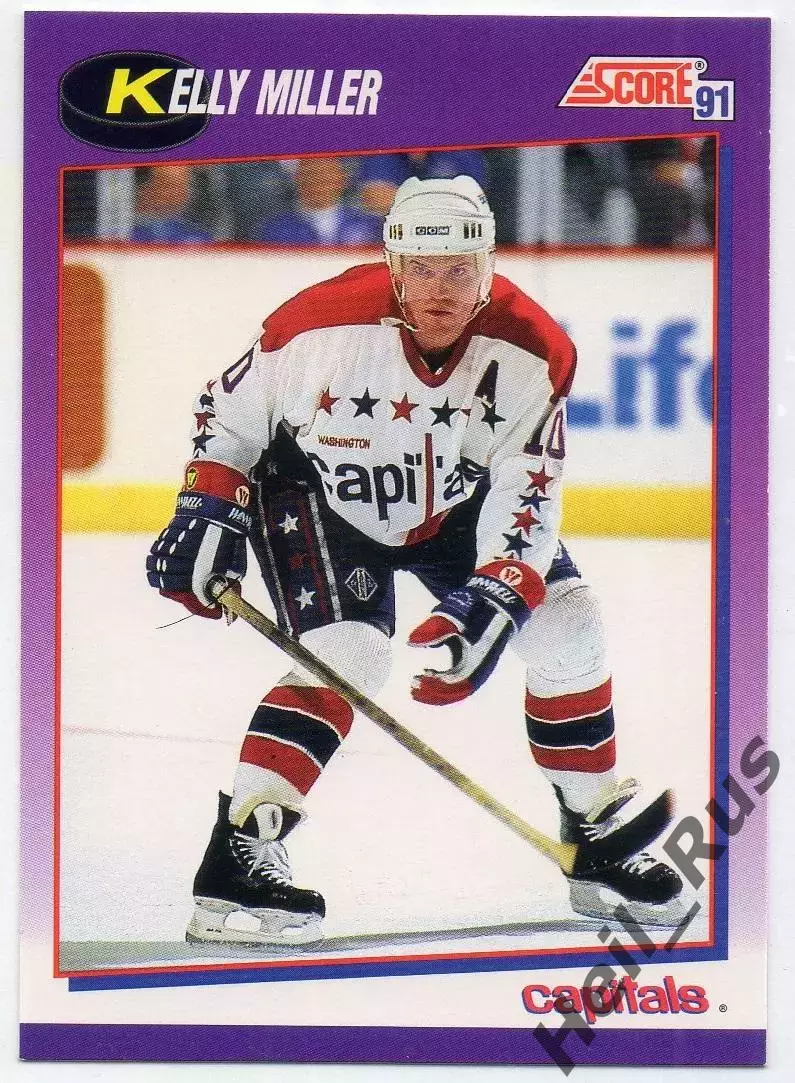 Хоккей. Карточка Kelly Miller/Келли Миллер Washington Capitals/Вашингтон NHL НХЛ