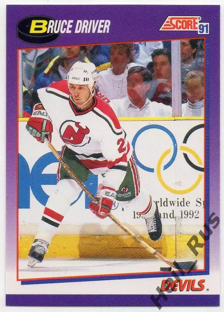 Карточка Bruce Driver/Брюс Драйвер New Jersey Devils / Нью-Джерси Девилз НХЛ/NHL