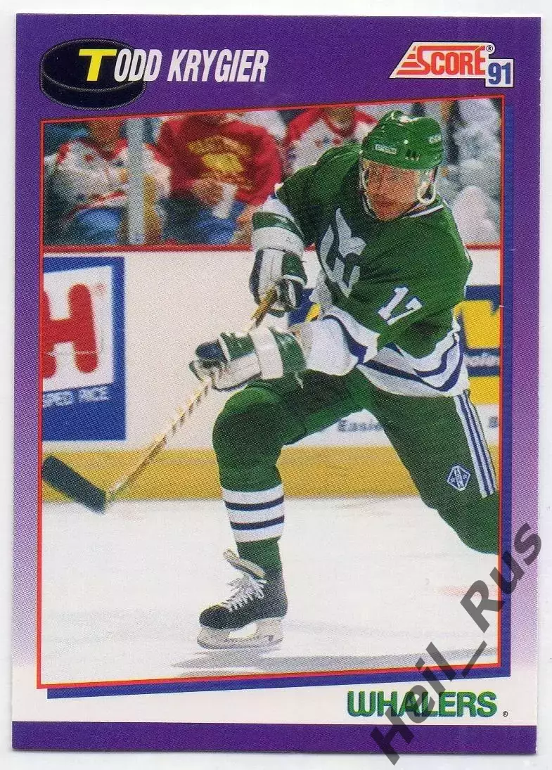 Карточка Todd Krygier / Тодд Крюгер (Hartford Whalers/Хартфорд Уэйлерс) НХЛ/NHL