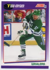 Карточка Todd Krygier / Тодд Крюгер (Hartford Whalers/Хартфорд Уэйлерс) НХЛ/NHL