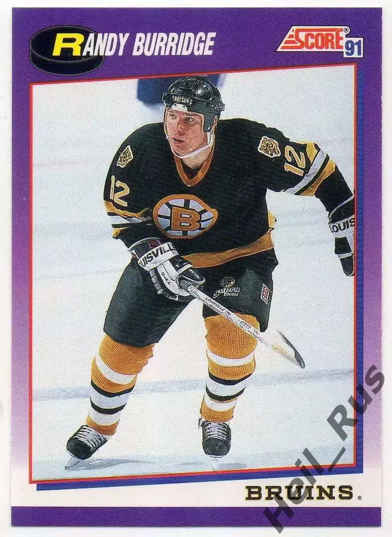 Хоккей Карточка Randy Burridge/Рэнди Барридж Boston Bruins/Бостон Брюинз НХЛ NHL