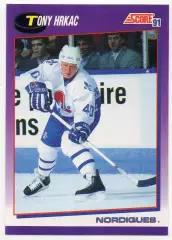 Хоккей Карточка Tony Hrkac/Тони Хркач (Quebec Nordiques/Квебек Нордикс) НХЛ/NHL
