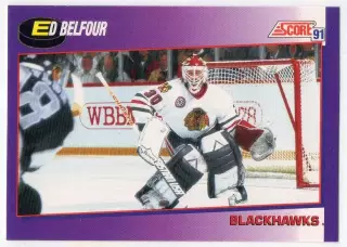 Хоккей Карточка Ed Belfour/Эд Бельфор Chicago Blackhawks/Чикаго Блэкхокс НХЛ NHL