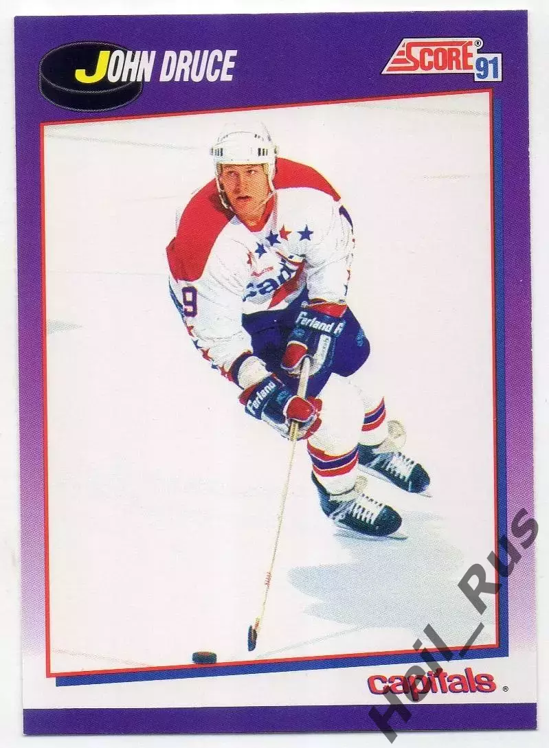 Карточка John Druce/Джон Дрюс (Washington Capitals/Вашингтон Кэпиталз) НХЛ/NHL