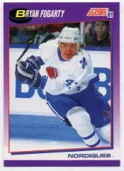 Карточка Bryan Fogarty/Брайан Фогерти (Quebec Nordiques/Квебек Нордикс) НХЛ/NHL