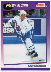 Карточка Randy Velischek/Рэнди Велишек (Quebec Nordiques/Квебек Нордикс) НХЛ/NHL