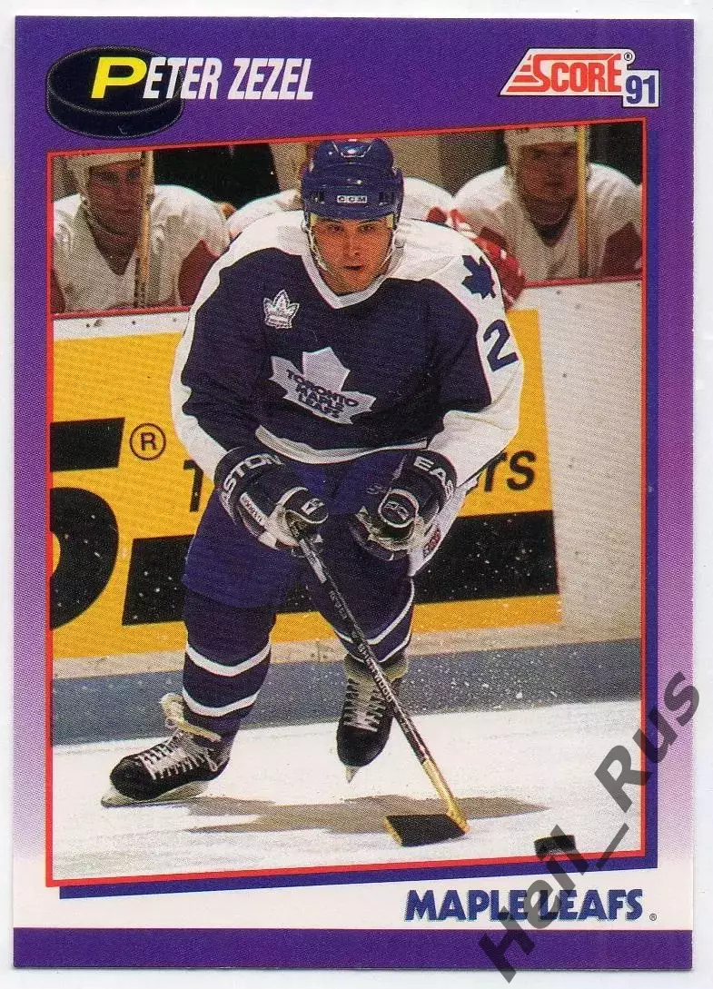Карточка Peter Zezel/Питер Зезель Toronto Maple Leafs/Торонто Мейпл Лифс НХЛ/NHL