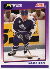 Карточка Peter Zezel/Питер Зезель Toronto Maple Leafs/Торонто Мейпл Лифс НХЛ/NHL