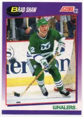 Хоккей Карточка Brad Shaw / Брэд Шоу (Hartford Whalers/Хартфорд Уэйлерс) НХЛ/NHL