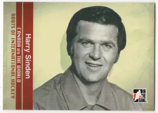 Хоккей Карточка тренер Harry Sinden/Гарри Синден СССР-Канада Суперсерия 1972 год