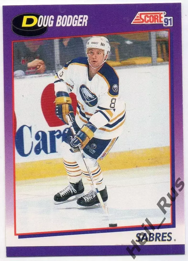 Хоккей. Карточка Doug Bodger/Дуг Боджер (Buffalo Sabres/Баффало Сейбрз) NHL/НХЛ