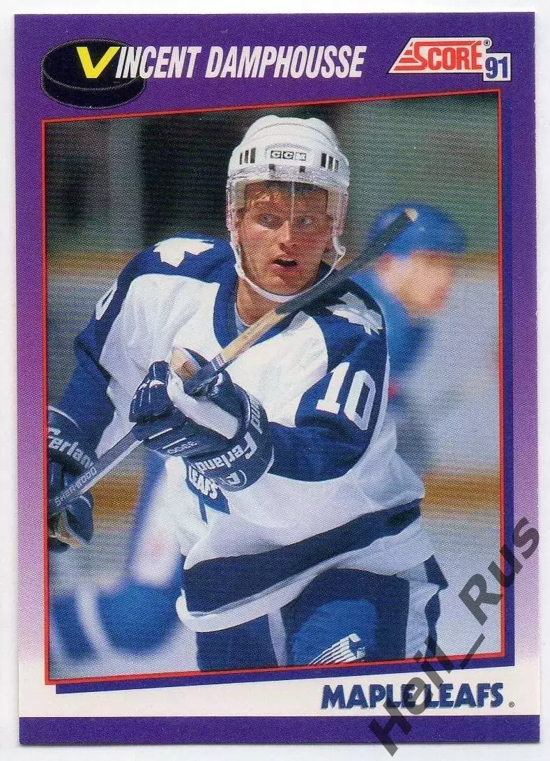 Карточка Vincent Damphousse/Венсан Дамфусс (Toronto Maple Leafs/Торонто) НХЛ-NHL