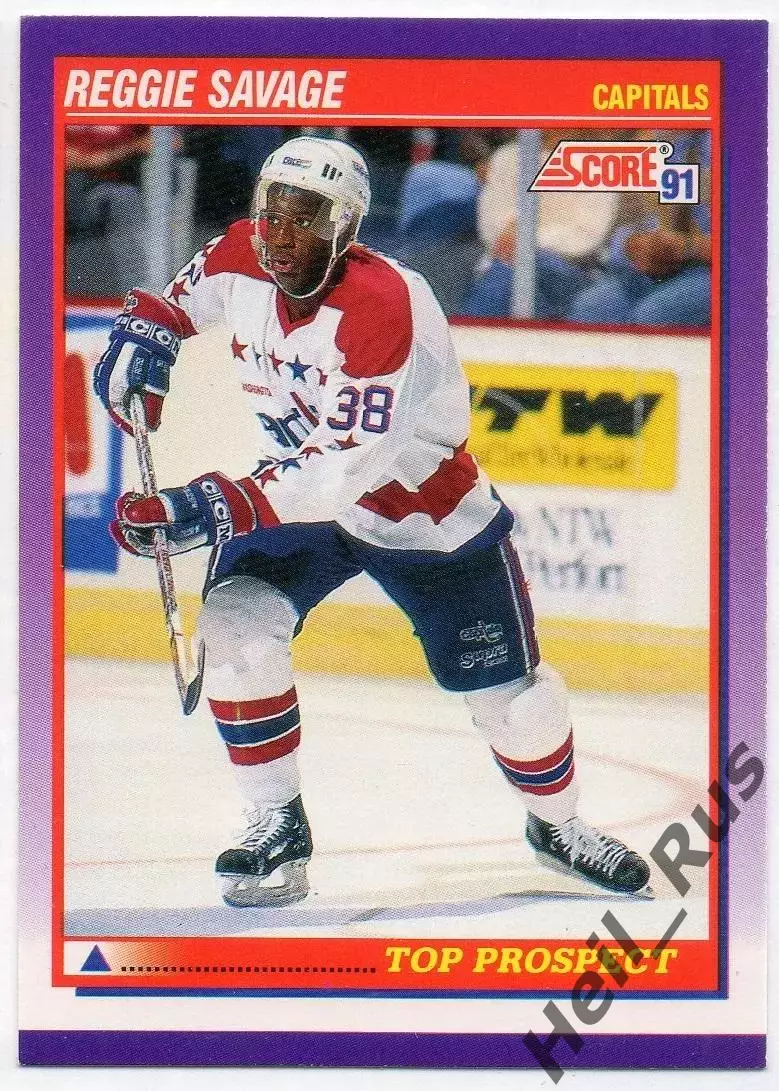 Хоккей. Карточка Reggie Savage/Реджи Сэвидж Capitals/Вашингтон Кэпиталз НХЛ/NHL