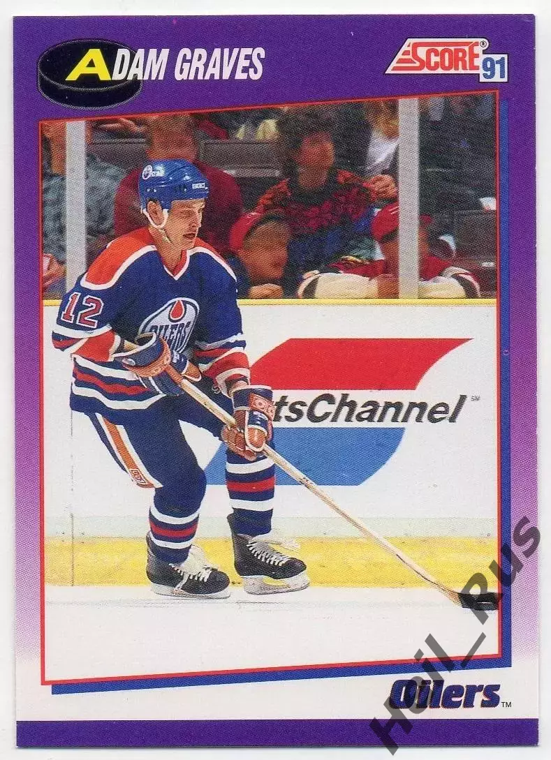 Хоккей. Карточка Adam Graves/Адам Грэйвз Edmonton Oilers/Эдмонтон Ойлерз NHL/НХЛ