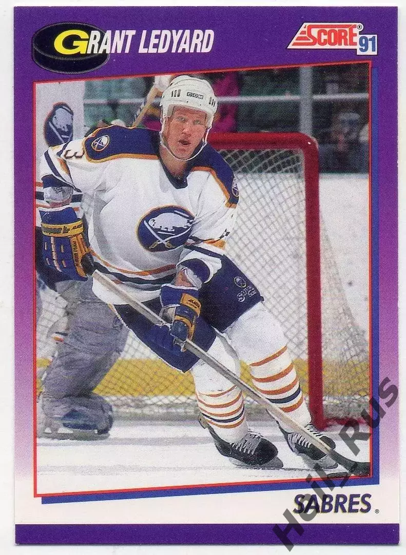 Карточка Grant Ledyard / Грант Ледьярд (Buffalo Sabres/Баффало Сейбрз) НХЛ/NHL