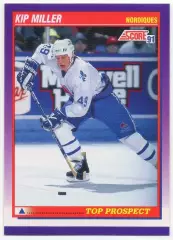 Хоккей; Карточка Kip Miller/Кип Миллер (Quebec Nordiques/Квебек Нордикс) НХЛ/NHL
