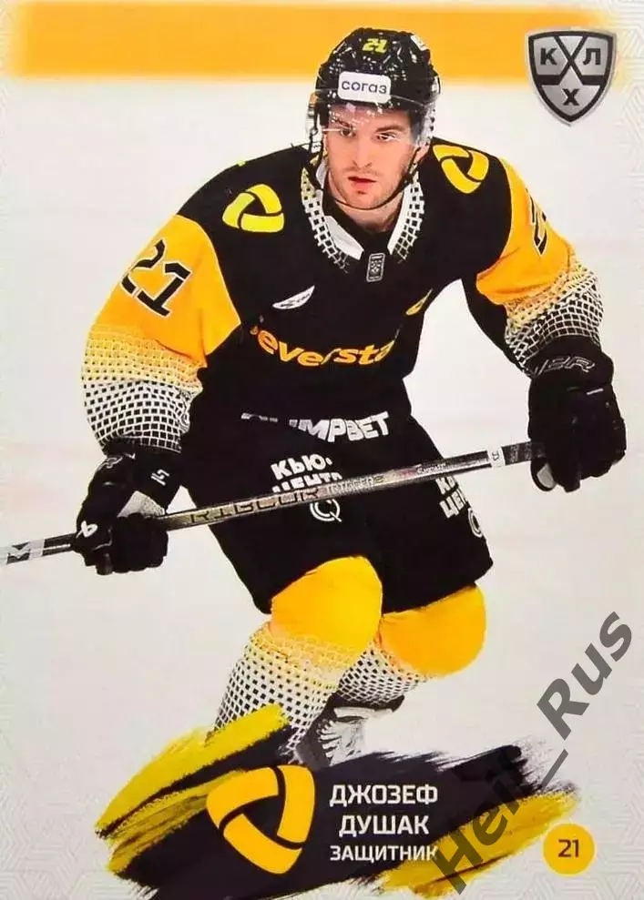 Хоккей. Карточка Джозеф Душак Северсталь Череповец КХЛ/KHL сезон 2024/25 SeReal