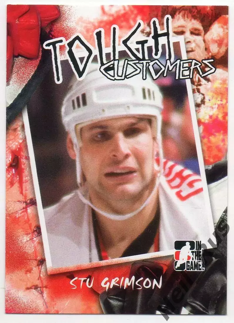 Карточка Stu Grimson/Стю Гримсон Carolina Hurricanes/Каролина Харрикейнз НХЛ/NHL