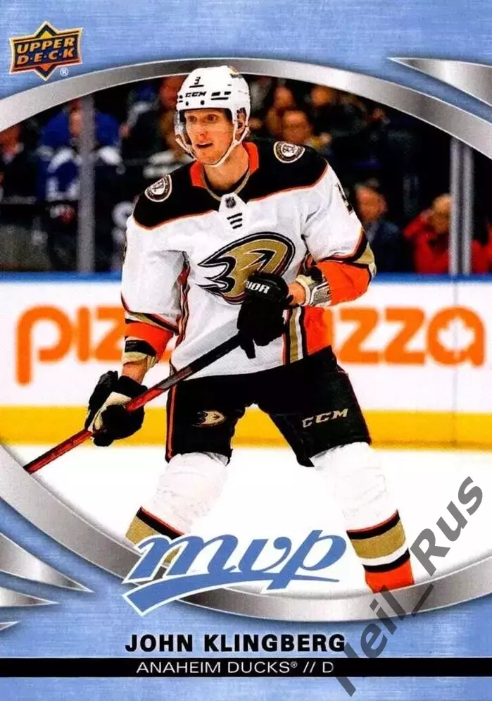 Хоккей. Карточка John Klingberg/Йон Клингберг Anaheim Ducks/Анахайм Дакс НХЛ/NHL