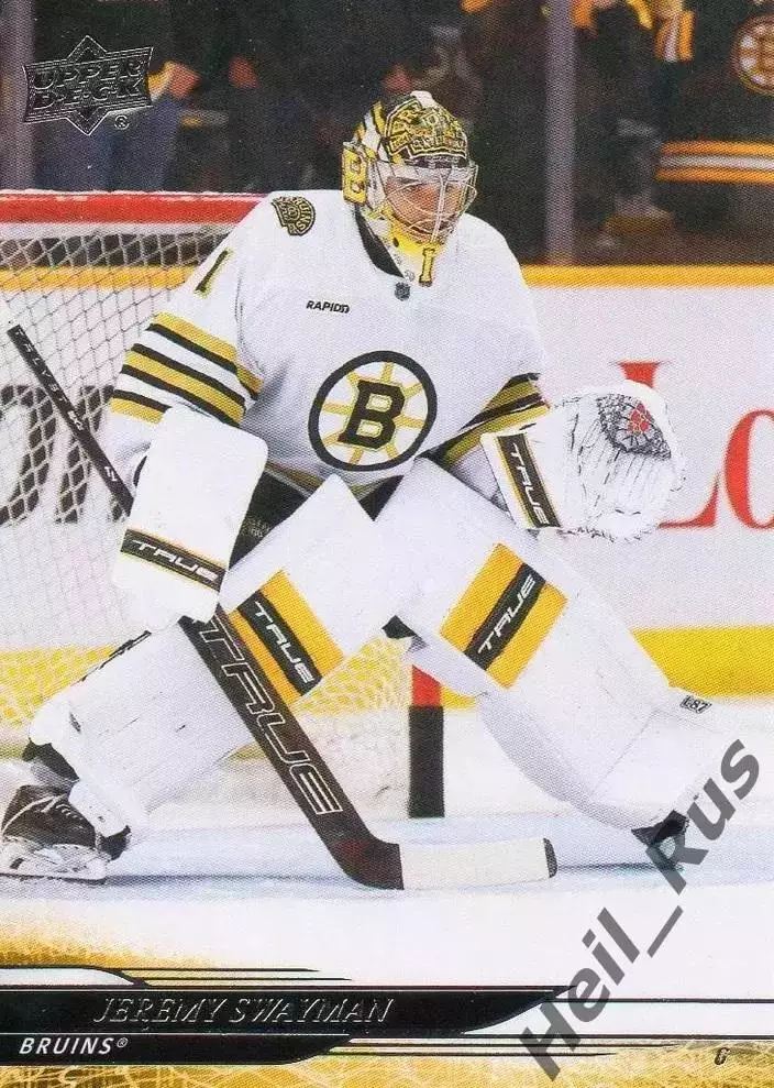 Карточка Jeremy Swayman/Джереми Суэймэн (Boston Bruins / Бостон Брюинз) НХЛ/NHL
