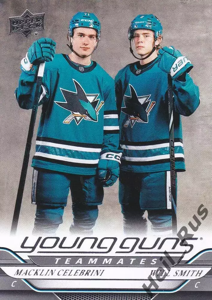 Карточка Маклин Селебрини/Уилл Смит (San Jose Sharks/Сан-Хосе Шаркс) НХЛ/NHL