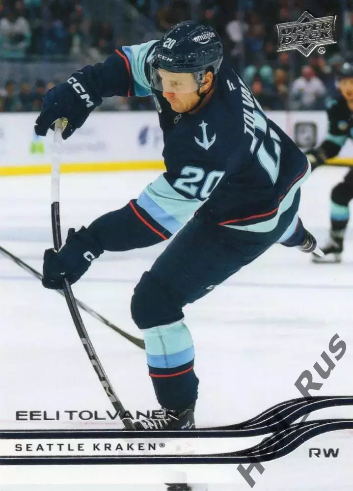 Хоккей. Карточка Эли Толванен (Seattle Kraken/Сиэтл Кракен, Йокерит) НХЛ/NHL КХЛ