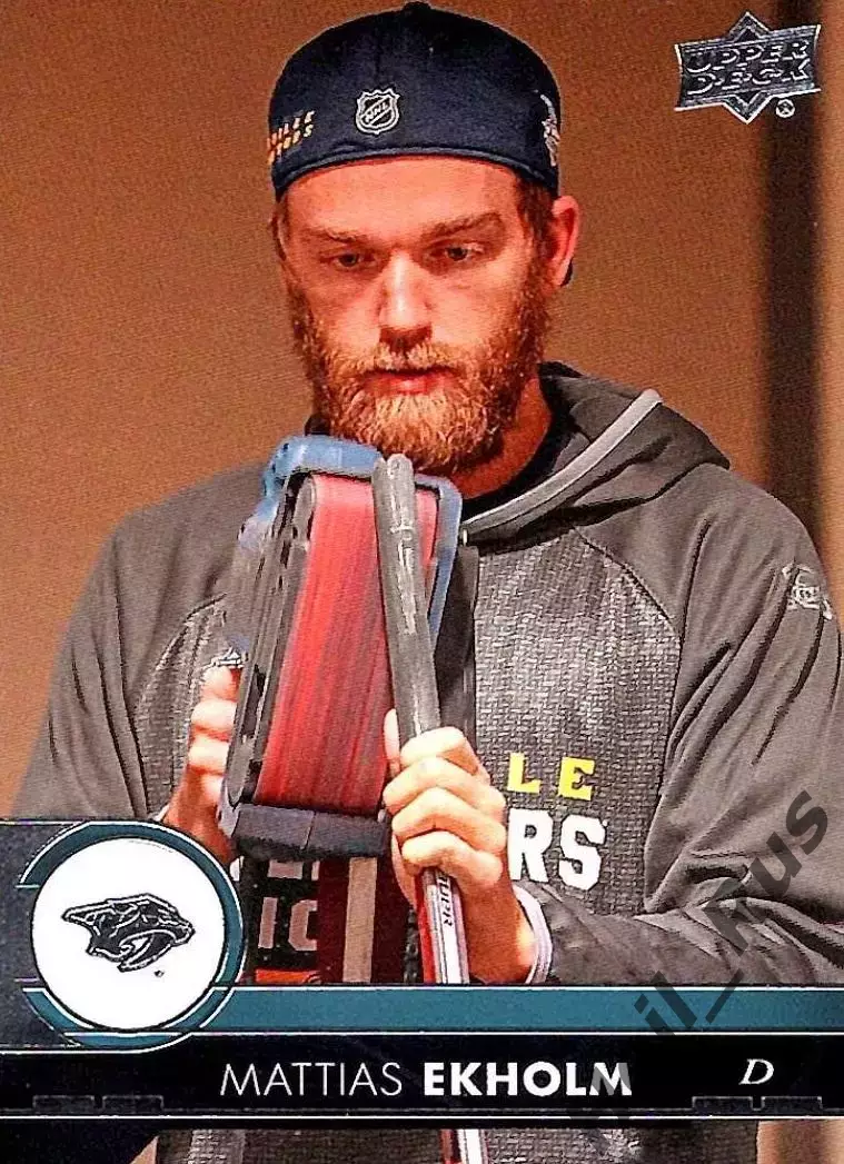 Карточка Mattias Ekholm/Маттиас Экхольм (Nashville Predators/Нэшвилл) НХЛ / NHL