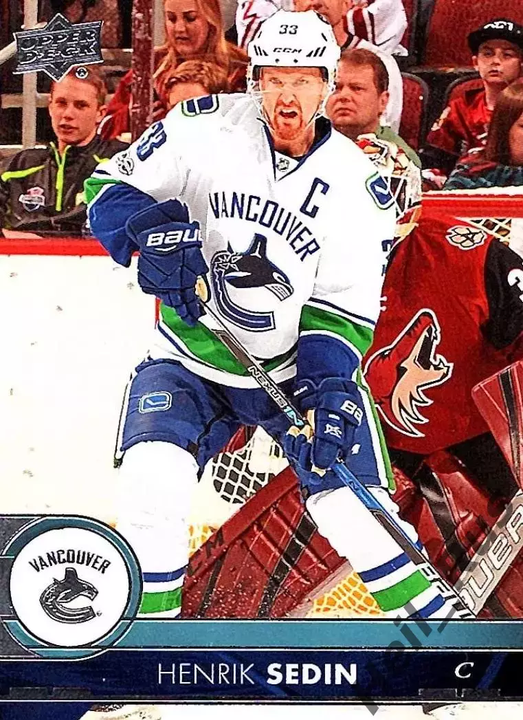 Карточка Henrik Sedin / Хенрик Седин (Vancouver Canucks/Ванкувер Кэнакс) НХЛ/NHL