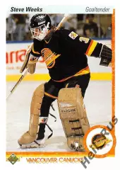 Хоккей. Карточка Steve Weeks/Стив Уикс Vancouver Canucks/Ванкувер Кэнакс НХЛ/NHL